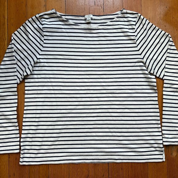 J.Crew Striped Cotton Long Sleeve Tee - French Style - Size XXL - Picture 1 of 5